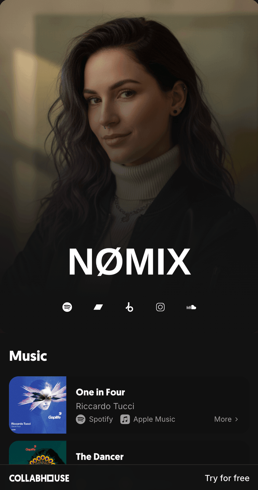 Fanbase artist page mobile view